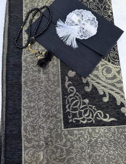 Broşlu Çanta Seccade Seti  (Siyah)